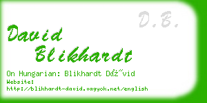 david blikhardt business card